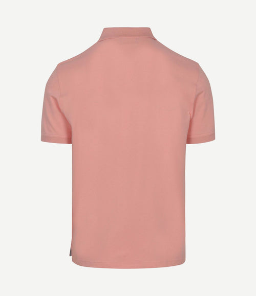 Contrast piqué poloshirt bubbelgum roze