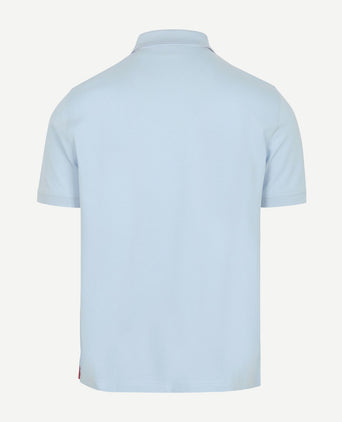 Contrast piqué poloshirt fresh blauw