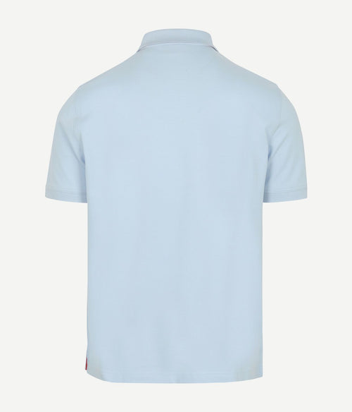 Contrast piqué poloshirt fresh blauw