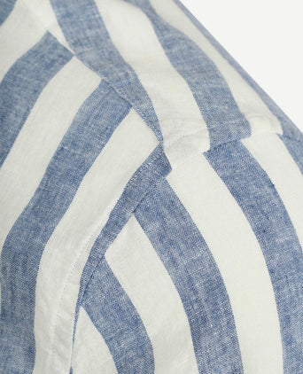 Cotton linen overhemd streep blauw