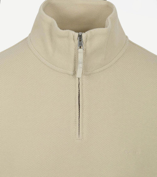 Gant halve rits trui ecru | Regular-fit