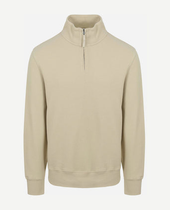 Gant halve rits trui ecru | Regular-fit