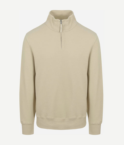 Gant halve rits trui ecru | Regular-fit