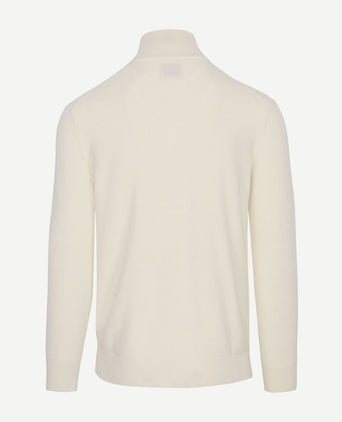 Gant halfzip trui wolmix ecru | Regular-fit