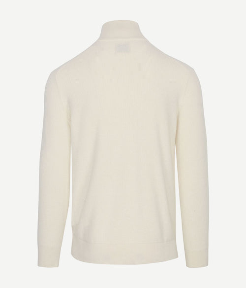 Gant halfzip trui wolmix ecru | Regular-fit