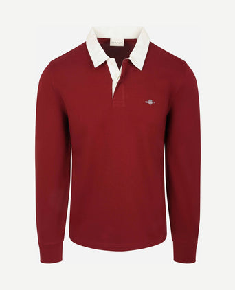 Heavy rugger polo piqué rood