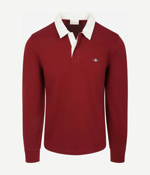 Heavy rugger polo piqué rood