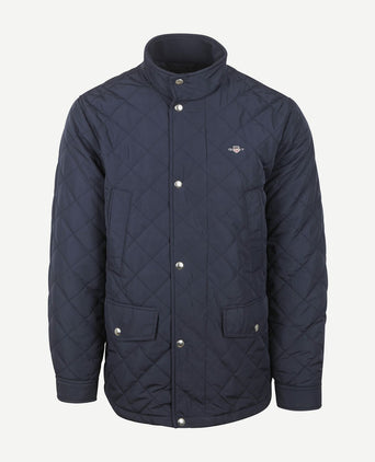 Jas quilted windcheater donkerblauw