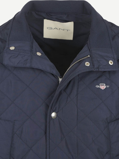 Jas quilted windcheater donkerblauw
