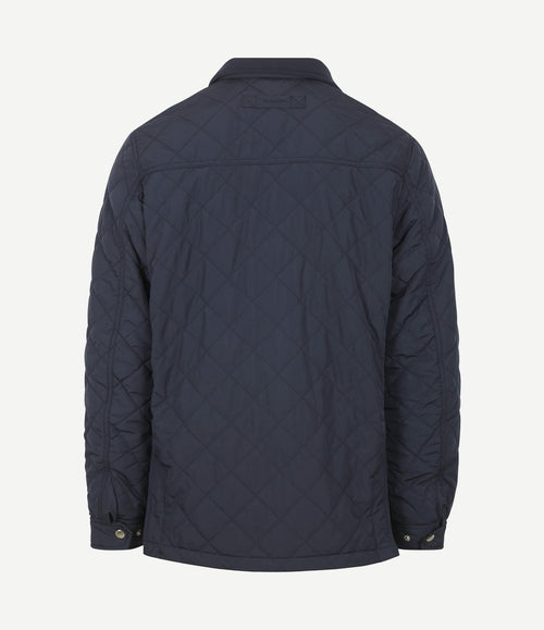 Jas quilted windcheater donkerblauw