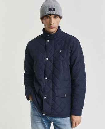 Gant jas quilted windcheater donkerblauw