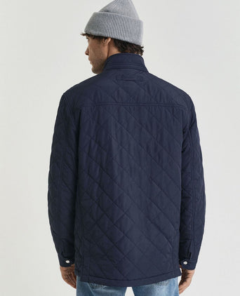 Gant jas quilted windcheater donkerblauw