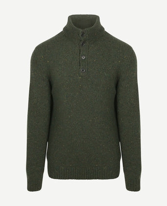 Mocker pullover wool blend donkergroen