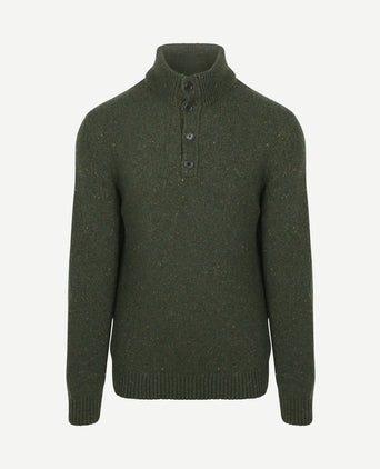 Mocker pullover wool blend donkergroen