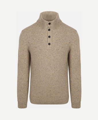 Mocker pullover wool blend sand