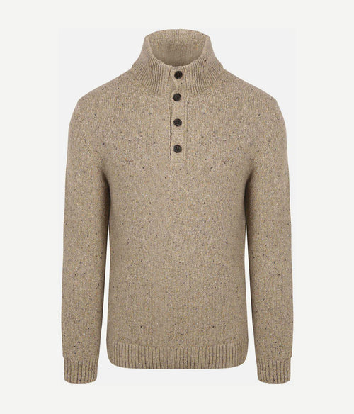 Mocker pullover wool blend sand