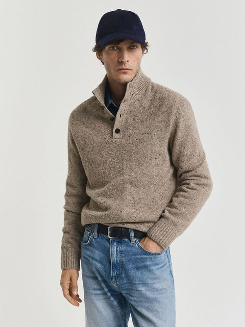 Gant mocker pullover wool blend sand | Regular-fit