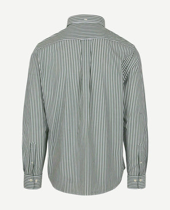 Gant casual overhemd streep groen | Regular-fit
