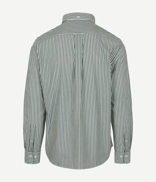 Gant casual overhemd streep groen | Regular-fit
