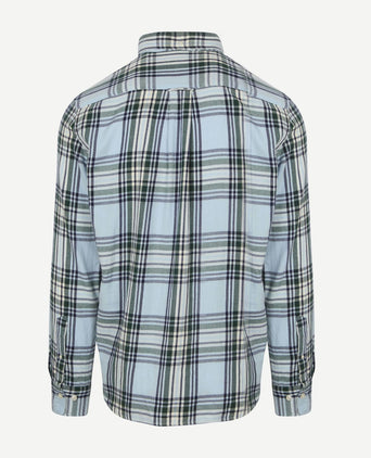 Overhemd flanel ruit blauw