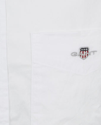 Casual overhemd poplin wit