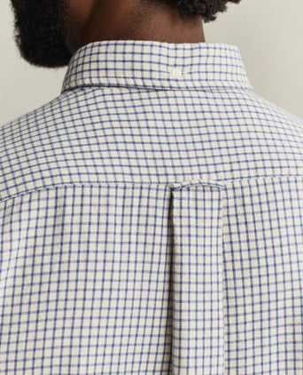 Overhemd flanel ruit blauw