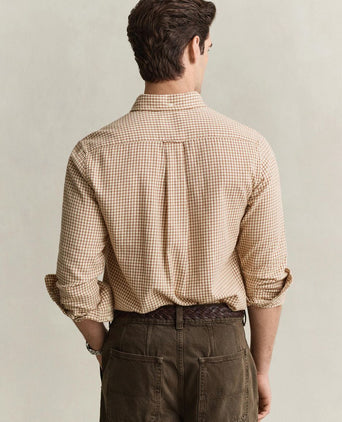 Overhemd flanel ruit caramel