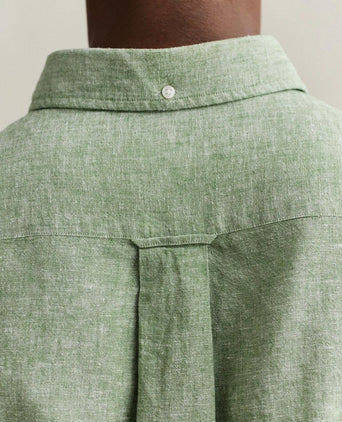 Overhemd cotton linen groen