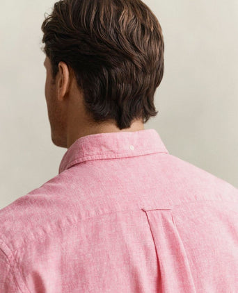 Overhemd cotton linen roze