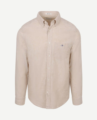 Overhemd cotton linen beige