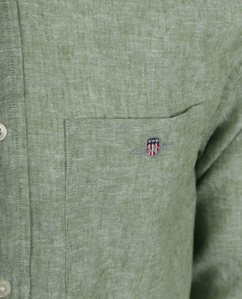 Overhemd cotton linen groen