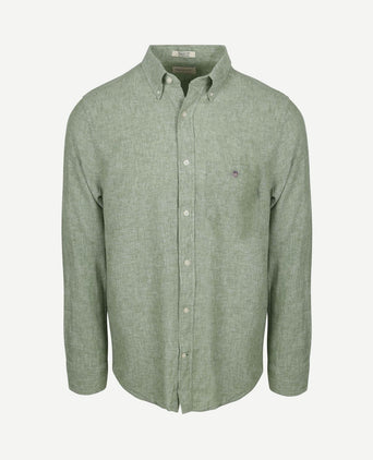 Overhemd cotton linen groen