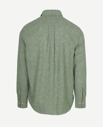 Overhemd cotton linen groen