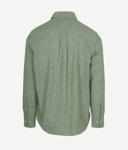 Overhemd cotton linen groen