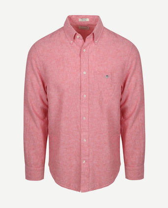 Overhemd cotton linen roze
