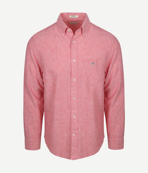 Overhemd cotton linen roze