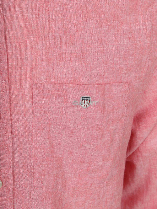 Overhemd cotton linen roze