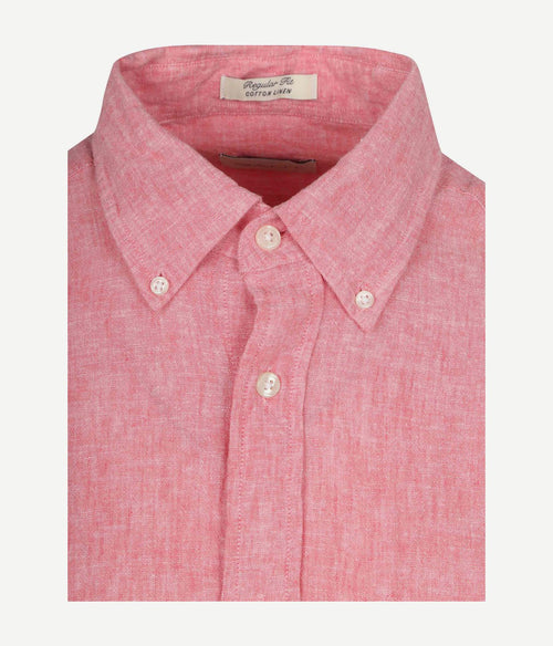 Overhemd cotton linen roze