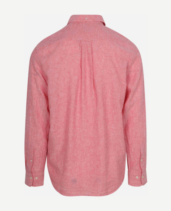 Overhemd cotton linen roze