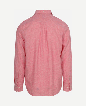 Overhemd cotton linen roze