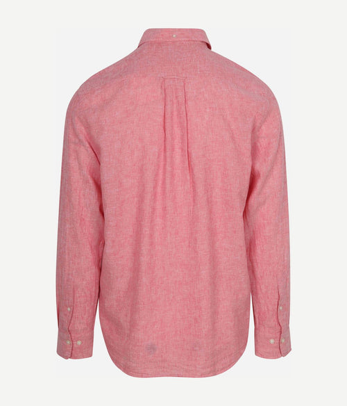 Overhemd cotton linen roze