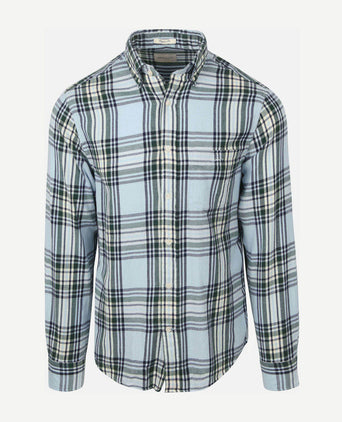 Overhemd flanel ruit blauw