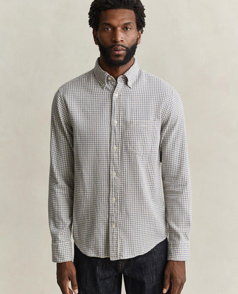 Overhemd flanel ruit blauw
