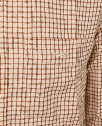 Overhemd flanel ruit caramel