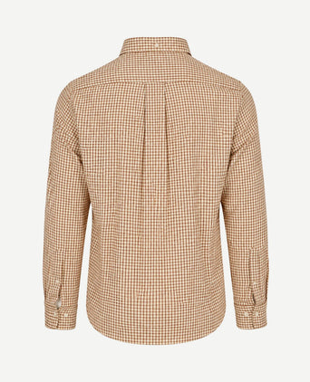 Overhemd flanel ruit caramel
