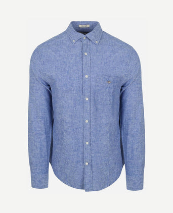 Overhemd linnen blauw