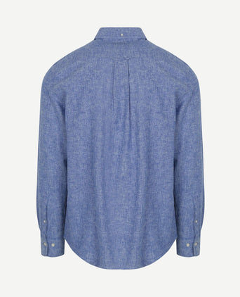 Overhemd linnen blauw