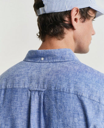 Overhemd linnen blauw