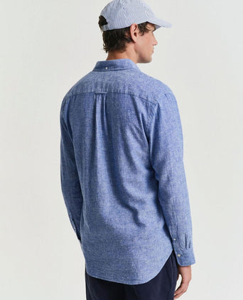 Overhemd linnen blauw