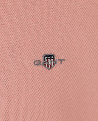 Shield piqué poloshirt roze